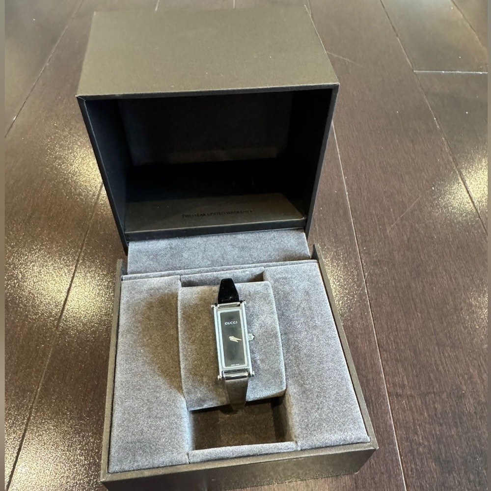 Gucci Silver and Black Women's Watch